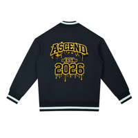 Contrast Piping Zip Bomber Jacket