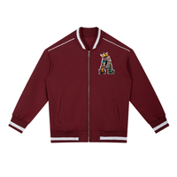 Contrast Piping Zip Bomber Jacket